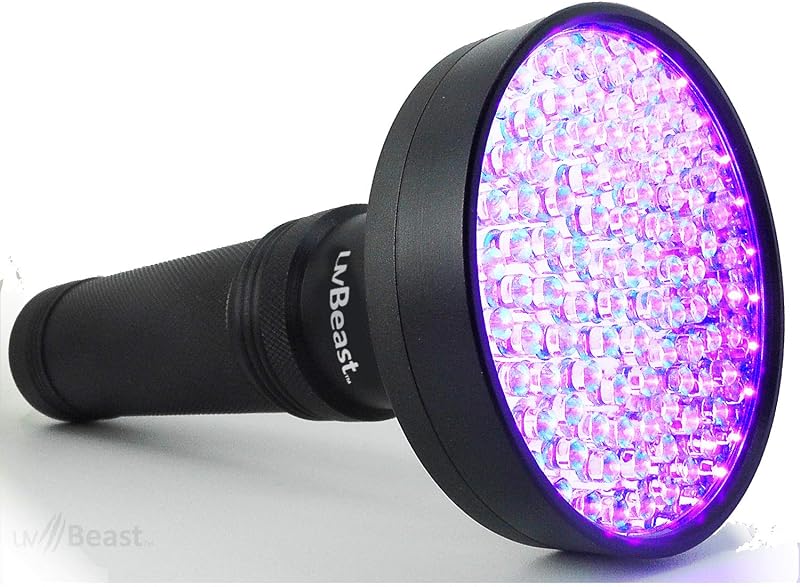 Linterna UV 100 LED 385nm-395nm profesional para uso comercial
