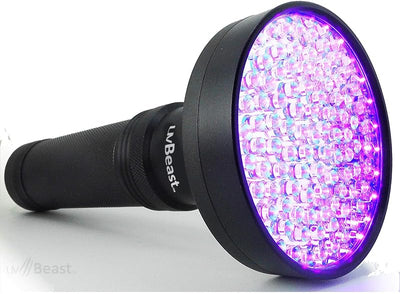 Linterna UV 100 LED 385nm-395nm profesional para uso comercial