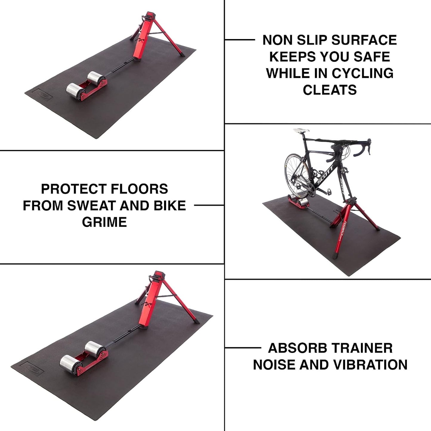 Alfombrilla antiderrap para bicicleta protege suelo