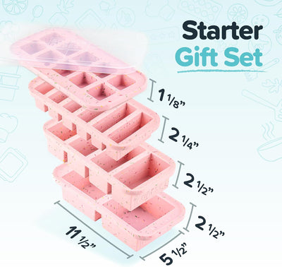 Set moldes silicona congelador 1/2 1 2 tazas con tapas