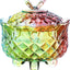 Caja dulces cristal relieve con tapa joyero 10oz
