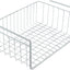 Cesta organizadora para estantería alambre blanco