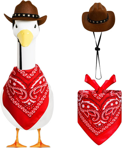 Traje vaquero ganso 23pulg sombrero bandana disfraz mascota