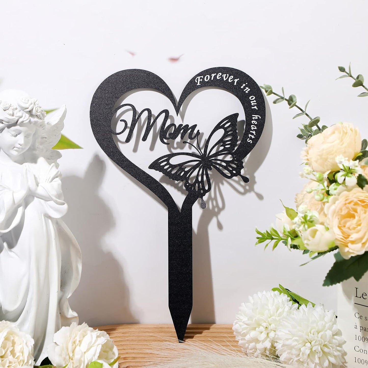 Estaca conmemorativa para tumba de metal impermeable