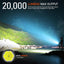 Linterna buceo 20000 lúmenes 6 XHP50 LED recargable tipo C