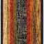 Alfombra geométrica pasillo negro/marrón 1'9"x7'2"