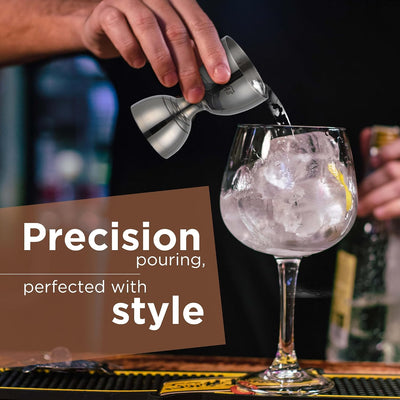 Jigger doble acero inox 2oz/1oz para barman profesional