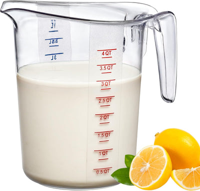 Jarra medidora plástico 128oz 16 tazas irrompible lavavajillas