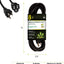 Cable extensión 16/3 SJTW exterior negro 8ft