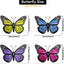 4 Mariposas Metal Colgantes Jardín 9.8"
