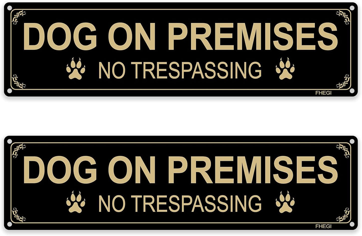 2 Carteles No Trespassing Aluminio 12x3pulg Resistente Negro