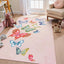 Alfombra antiderrap mariposa 3x5ft para dormitorio niña