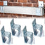 4 Pzas Soporte Puerta Exterior Acero Galvanizado