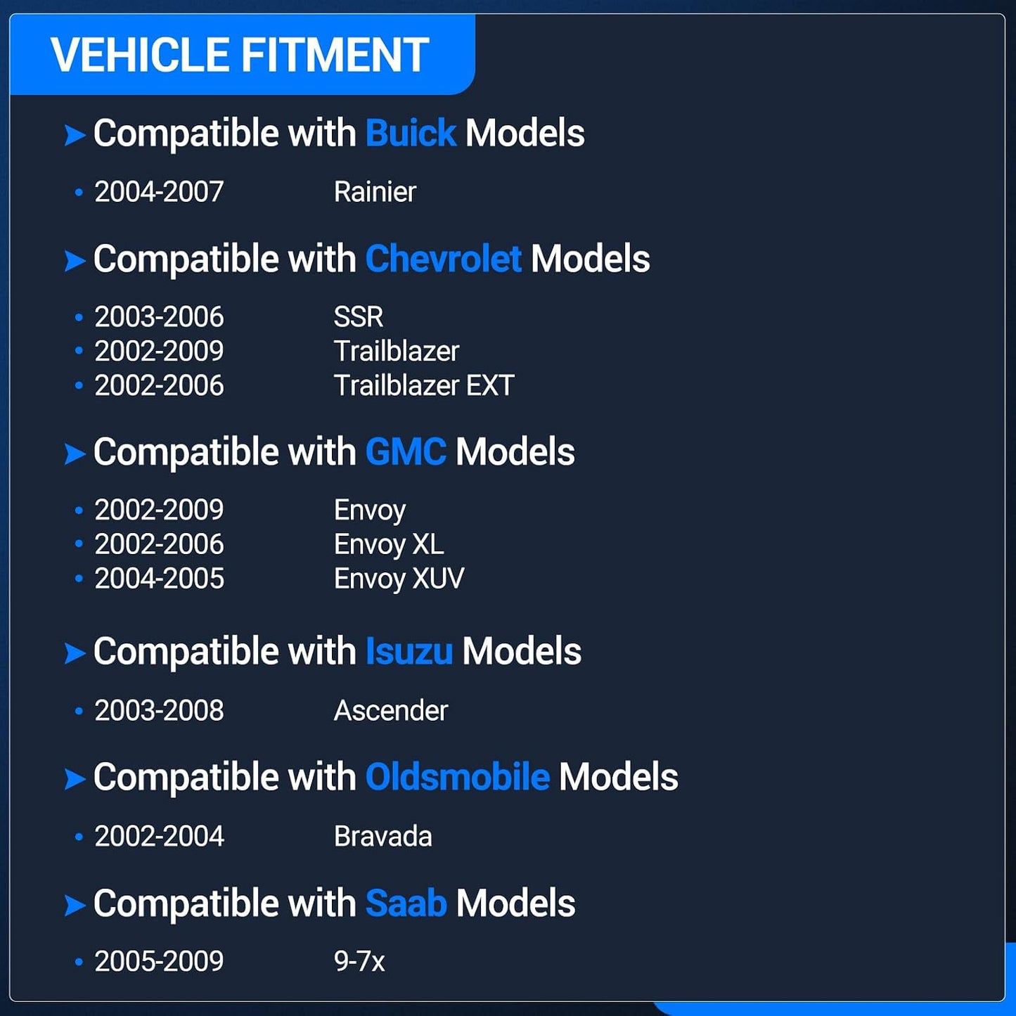 Brazo control delantero rótula comp Chevy Trailblazer 02-09