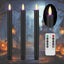 Velas cónicas negras set 3 candelabros led 9.64pulg