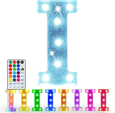 Letras led 18 colores con control remoto para fiesta boda