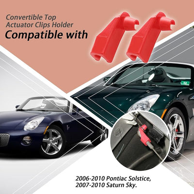 2 Clips Actuador Comp Pontiac Solstice 06-10 Saturn Sky 07-10 Rojo