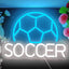 Letrero neón fútbol luces led dormitorio fiesta