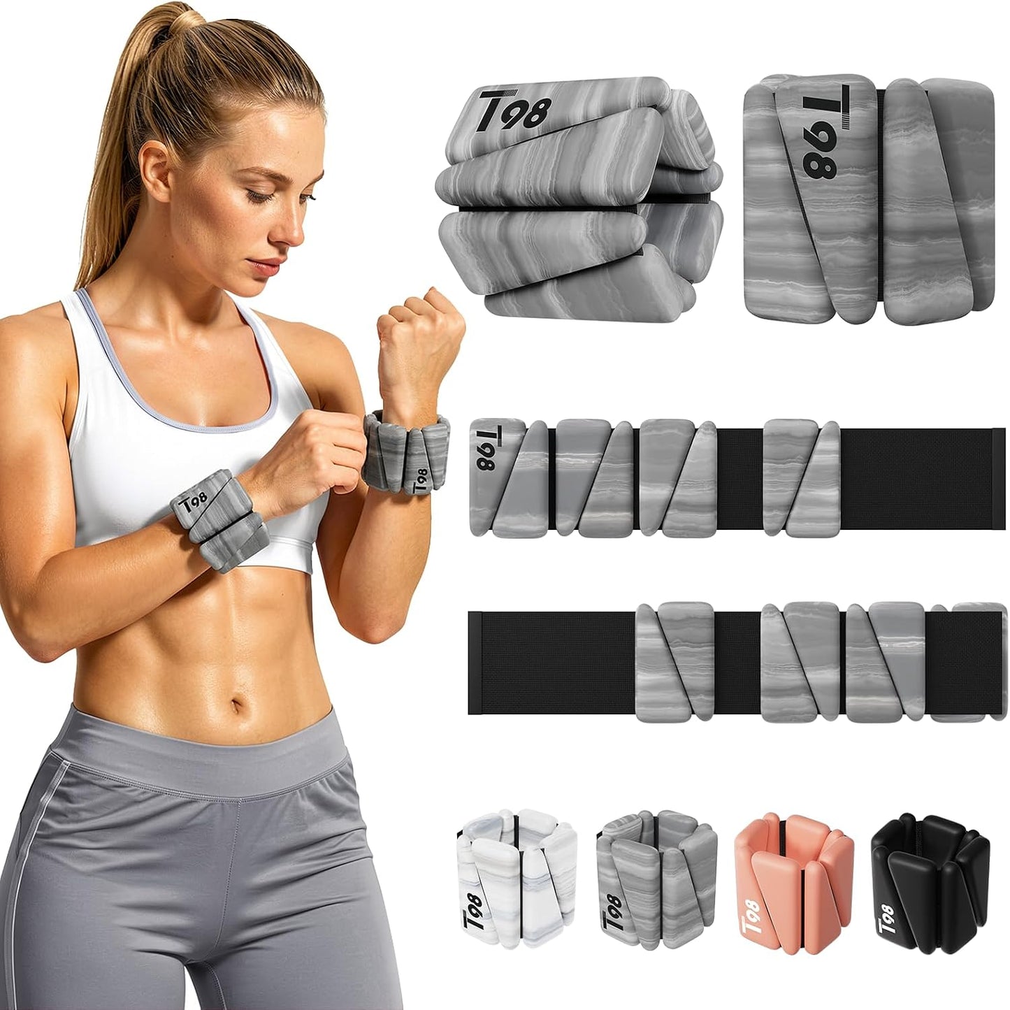 Pulseras ajustables para brazo y pierna 1lb set 2