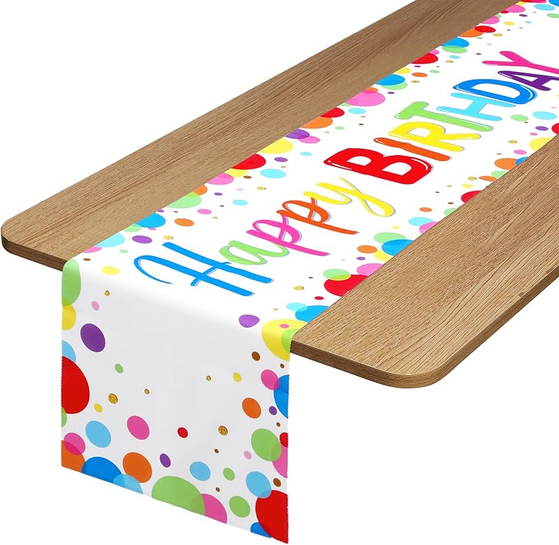 Camino mesa cumpleaños lunares 13x71pulg decoración fiesta