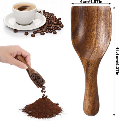 Cucharas de madera para tarros y frascos de café, azúcar, sal de baño y detergente