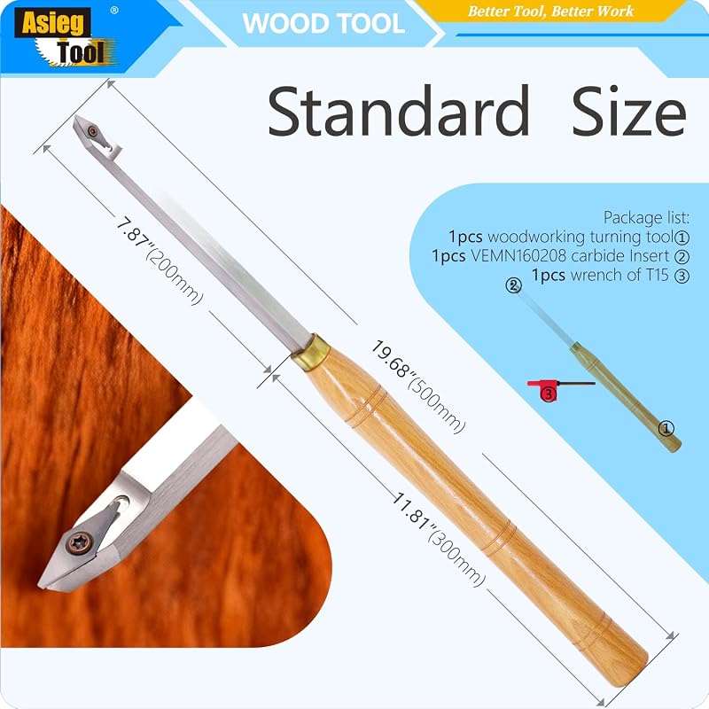 Herramientas torneado madera barra cincel carburo diamante