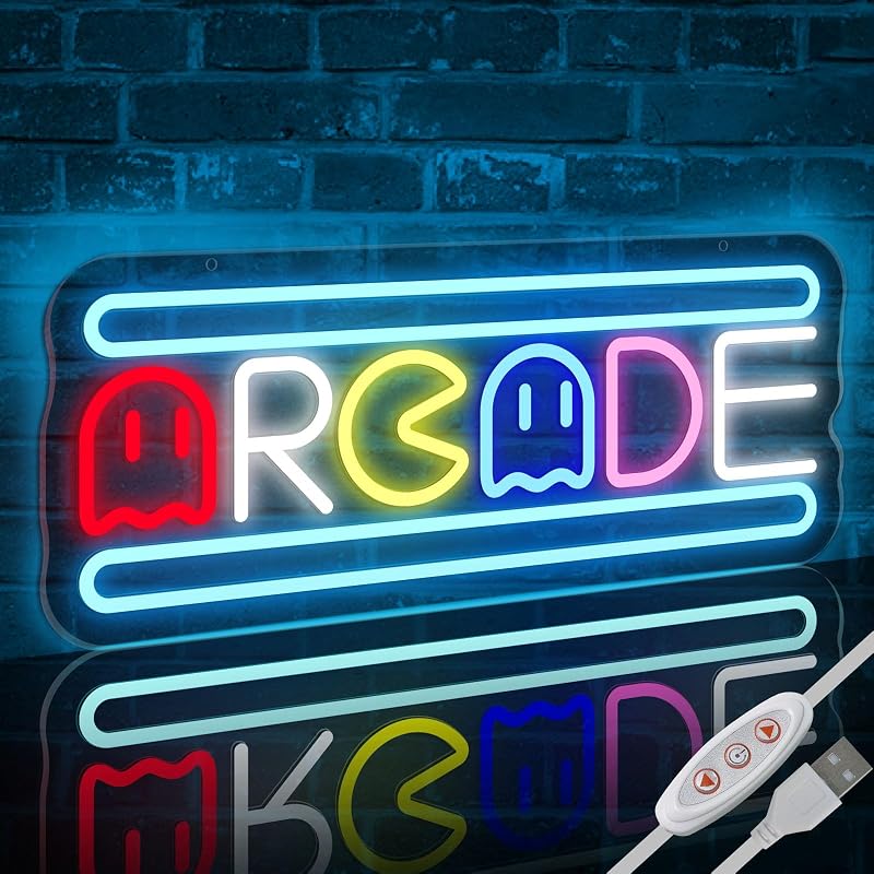 Letrero neón LED USB regulable retro fantasma para sala set