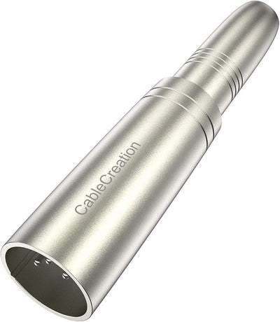 5 Pzas Adaptador XLR 3 pines macho a 1/4pulg hembra TRS plateado