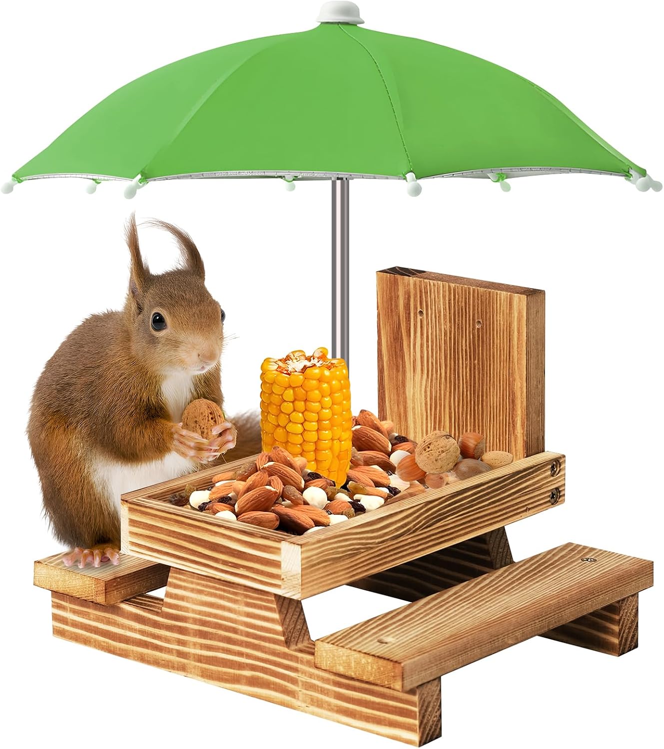 Comedero ardillas paraguas para exteriores mesa picnic
