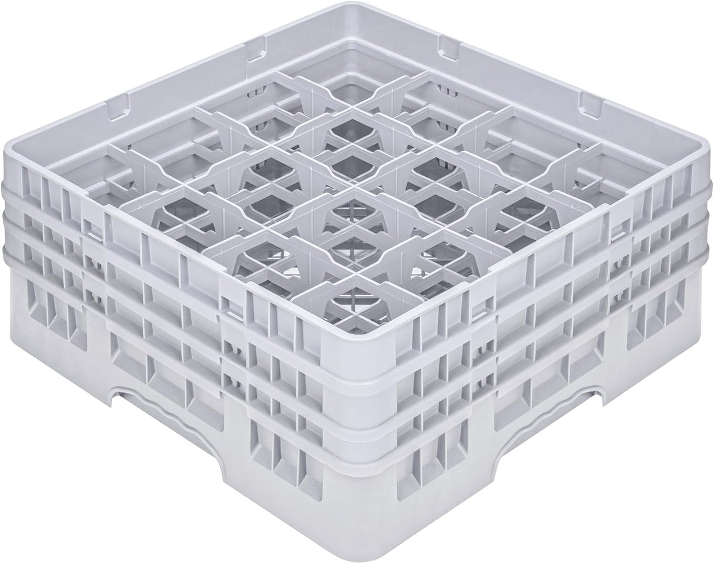 Estante cristal 16 compartimentos bandeja gris soporte