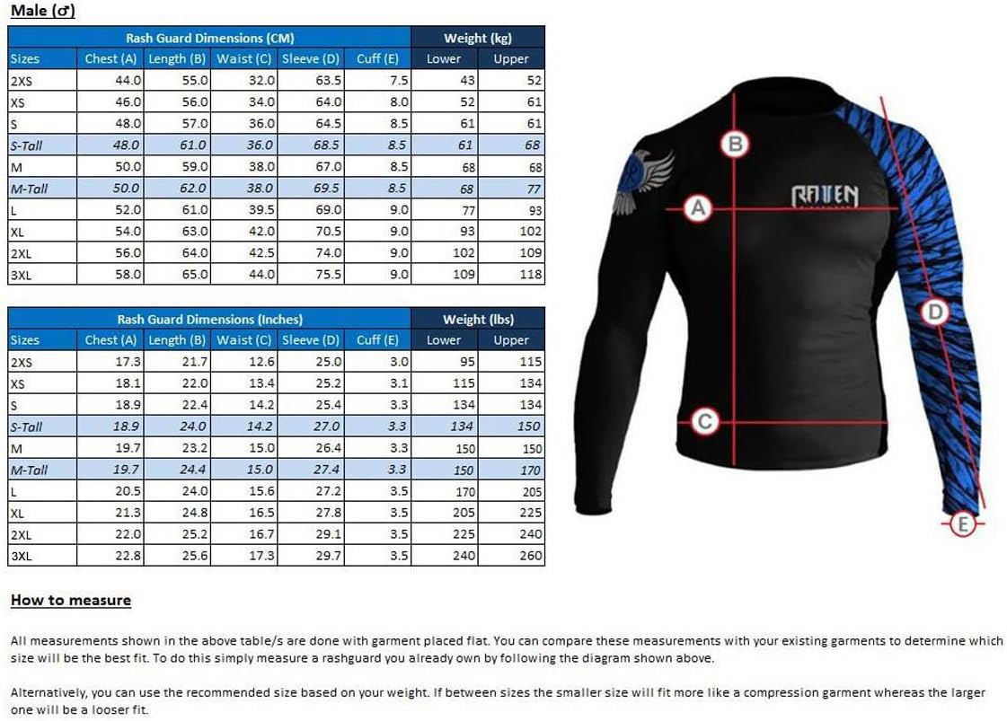 Guarda Rash BJJ MMA para hombre