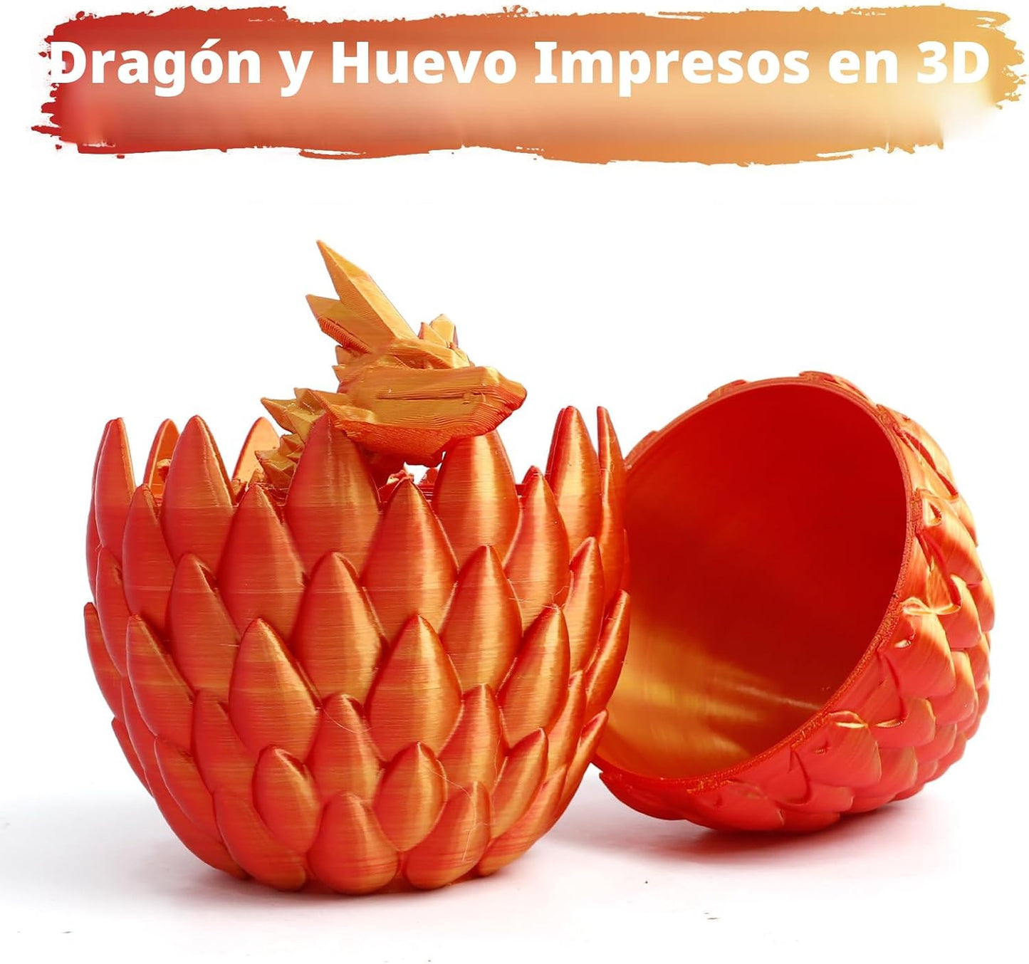 Huevo dragón 3D con cristal flexible 12pulg decoración