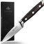 Cuchillo cocina acero alto carbono mango madera oscura 3.5pulg