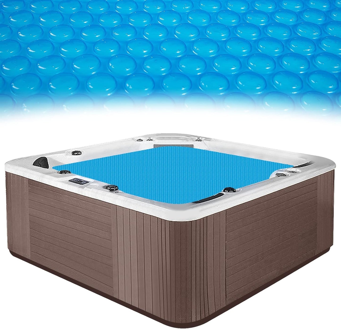 Cubierta spa hidromasaje 7x7ft 210x210cm aislamiento térmico
