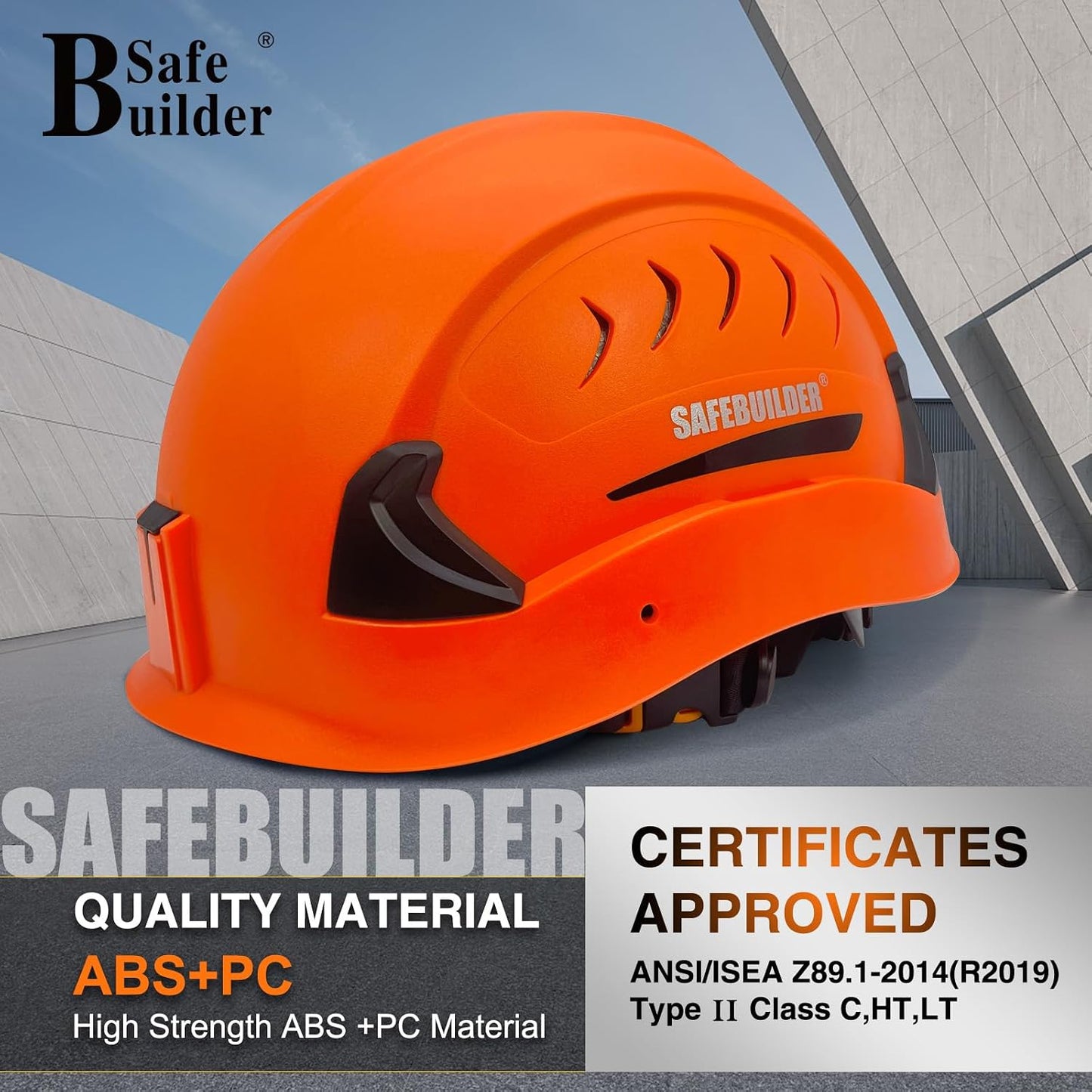 Casco seguridad ANSI tipo 2 clase C ventilado EPS