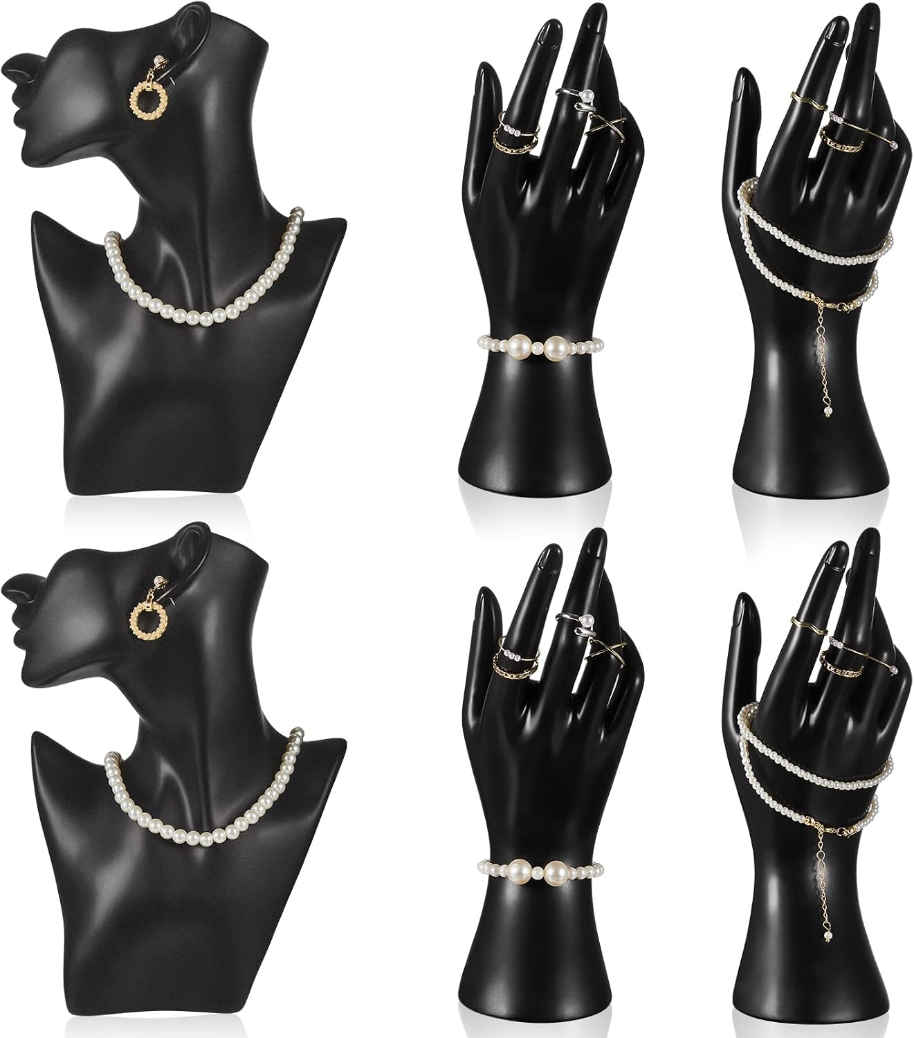 Set exhibidor joyería con maniquí y soportes