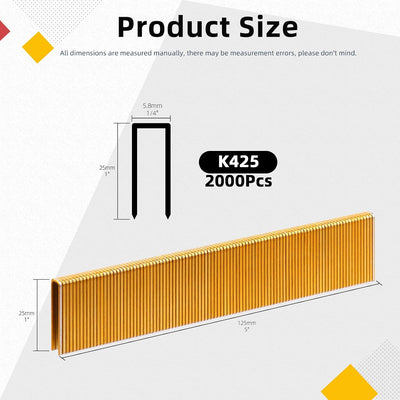 2000 Grapas Corona Estrecha 18pulg Galvanizado Estuche