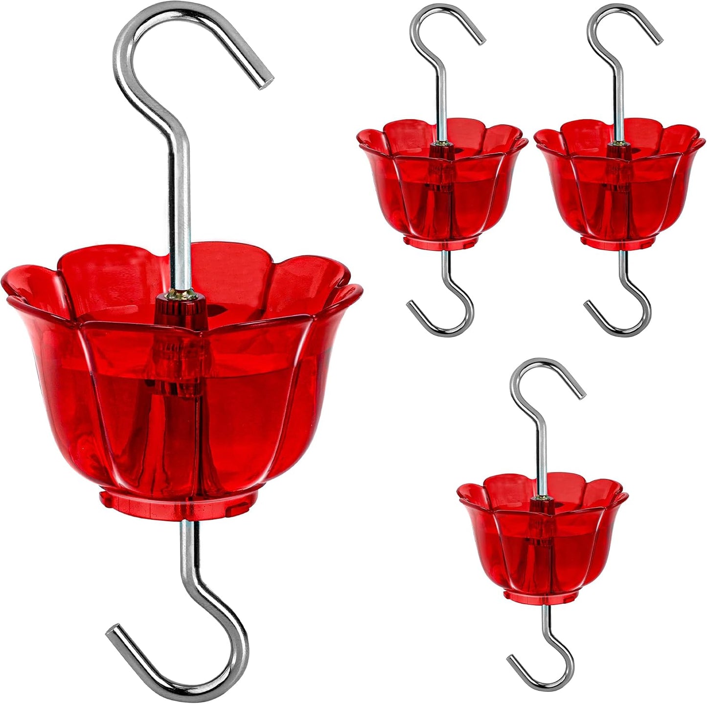 Foso hormigas para comedero colibríes 2oz forma flor roja