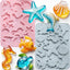 2 Moldes Silicona Temática Marina para Tartas y Decoración