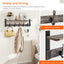 Perchero pared madera 29pulg con ganchos 5 perchas gris