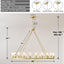 Candelabro rueda vagón dorado 48" 24 luces estilo granja