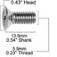 Tornillos rotor freno acero inox comp Acura Honda