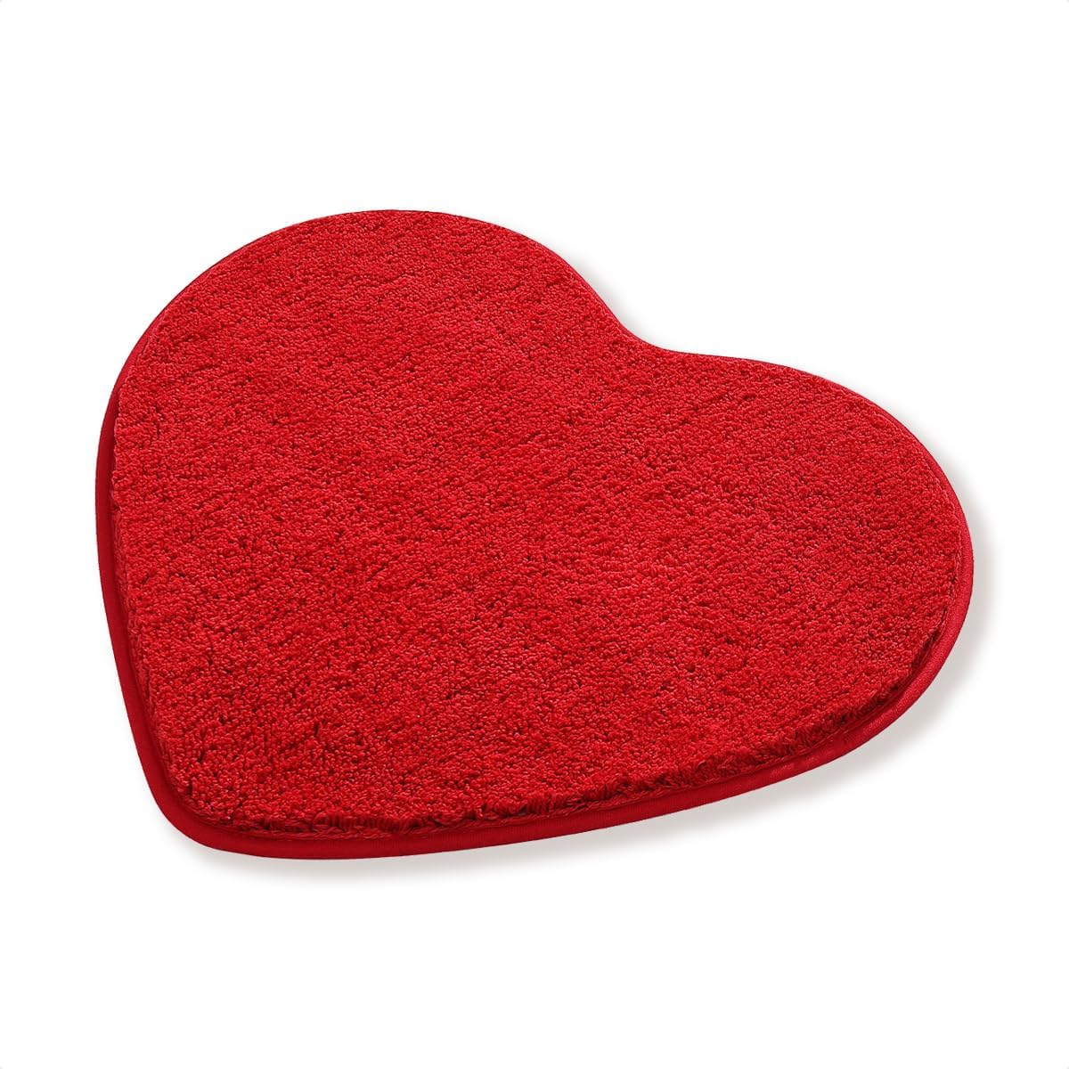 Tapete baño forma corazón microfibra suave para niños