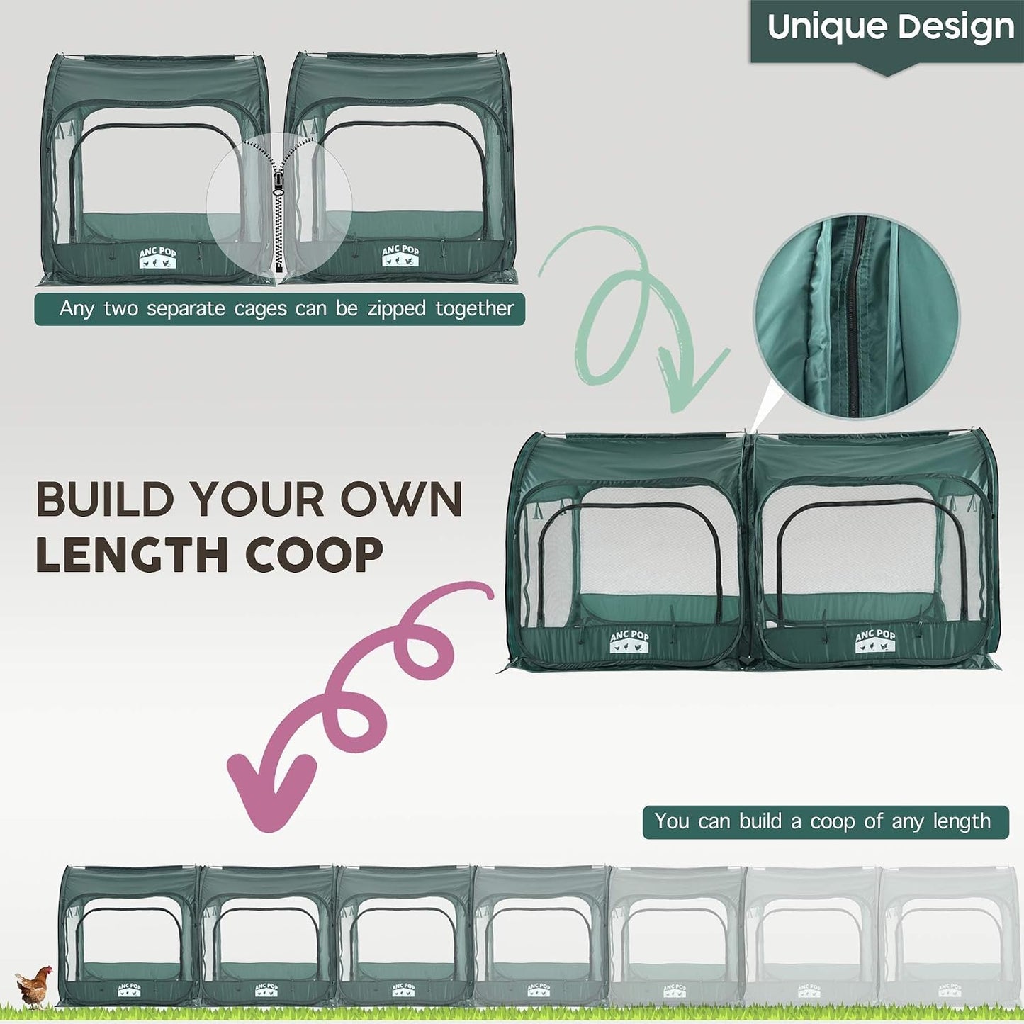 Tienda campaña portátil para animales 40x40x45 verde