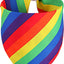 Bufanda arcoíris para cachorros triangular reversible