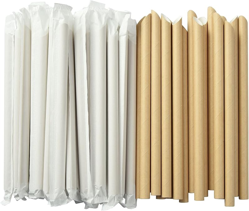 Pajitas de papel jumbo 50uds 0.472pulg resistentes