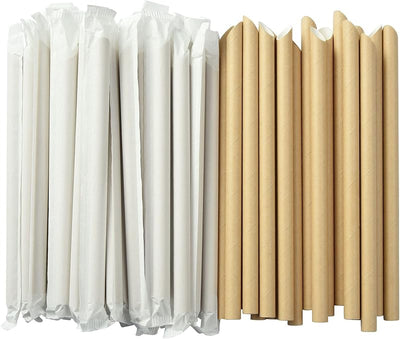 Pajitas de papel jumbo 50uds 0.472pulg resistentes