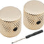 Perillas control acero 1/4pulg guitarra eléctrica o bajo dorado set 2