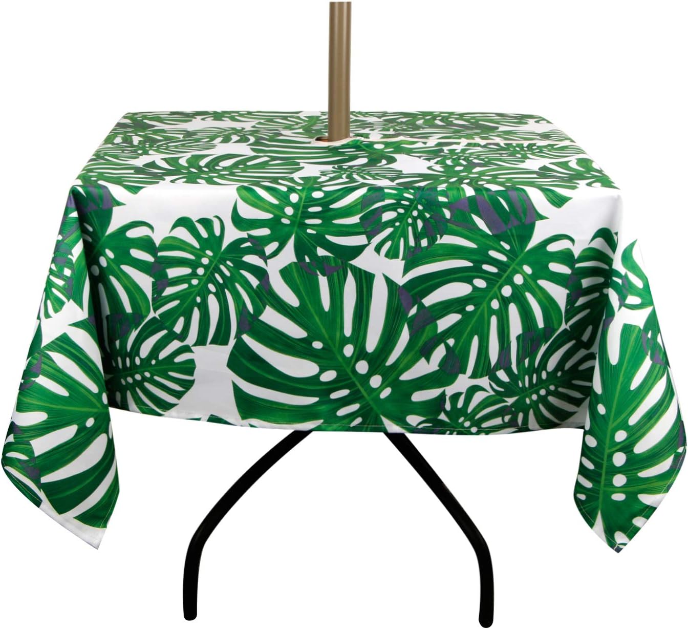 Mantel exterior hojas palmera 60" cuadrado impermeable