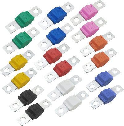 Kit fusibles 32V 30A-175A chapado cobre 18 Pzas